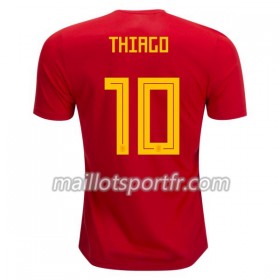 Maillot de Foot Espagne Thiago 10 Domicile Coupe du monde 2018